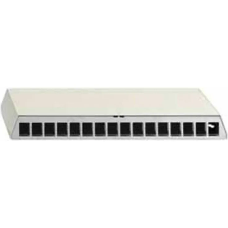 Rutenbeck PP-UM-Cat.6#23911216, 16 Port Patch-Panel, geschirmt für 10G Ethernet, reinweiß, Aufputzmontage, mit Zugentlastung