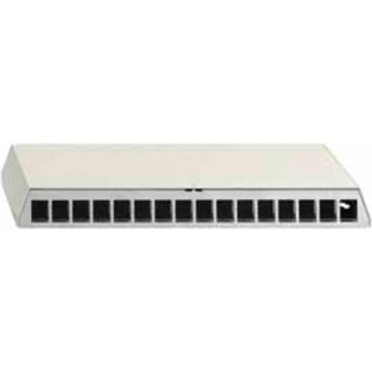Rutenbeck PP-UM-Cat.6#23911216, 16 Port Patch-Panel, geschirmt für 10G Ethernet, reinweiß, Aufputzmontage, mit Zugentlastung