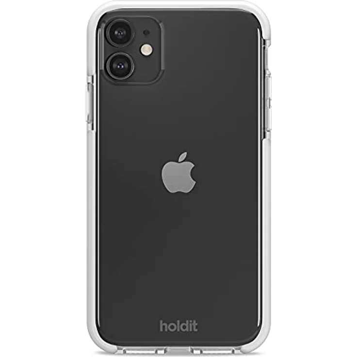 holdit Transparent Hülle für iPhone 11/XR (6,1") - Vergilbungsfrei TPU hülle - Flexiblem und Durchsichtige Handyhüllen in Getönter Farbe - Crystal Clear - Weiß – Bild 2