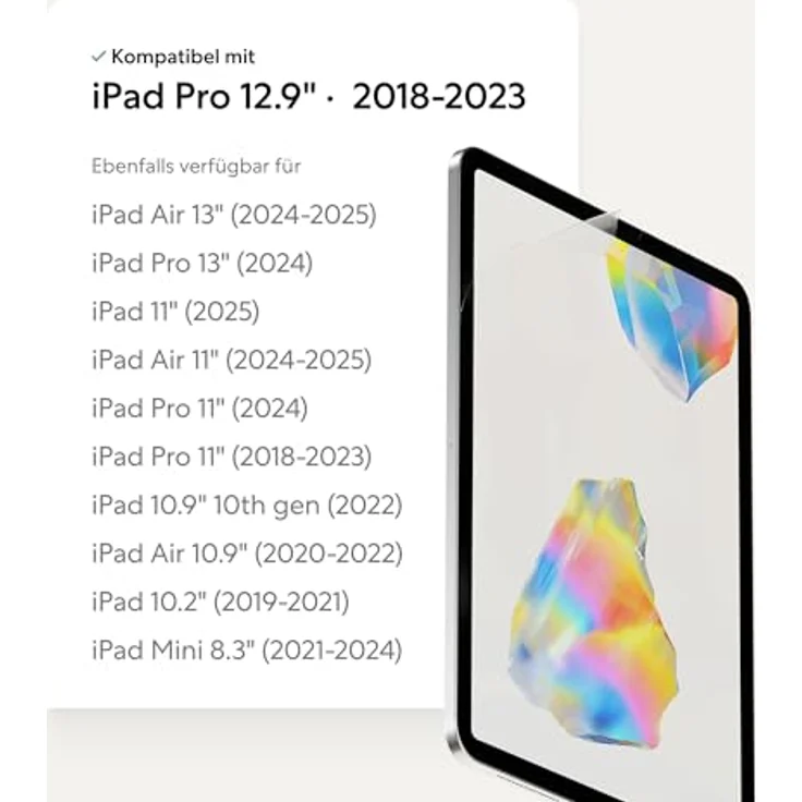 Paperlike 3 Folie (2x) für iPad Pro 12.9” (2018-2023) – Echtes Papiergefühl, blasenfreie Installation, schützt die Pencil-Spitze – Bild 2