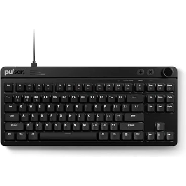 Pulsar Xboard MS TKL (ANSI) - Gaming Tastatur mit Cherry MX2A Red Switches, RGB-Beleuchtung und Hot-Swap-Funktion, schwarz
