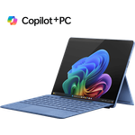 Microsoft Surface Pro 11 Copilot+ PC, 13" QHD Touch, Snapdragon X Plus, 16GB RAM, 512GB SSD, Saphirblau