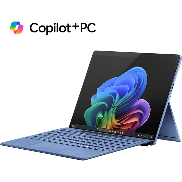 Microsoft Surface Pro 11 Copilot+ PC, 13" QHD Touch, Snapdragon X Plus, 16GB RAM, 512GB SSD, Saphirblau