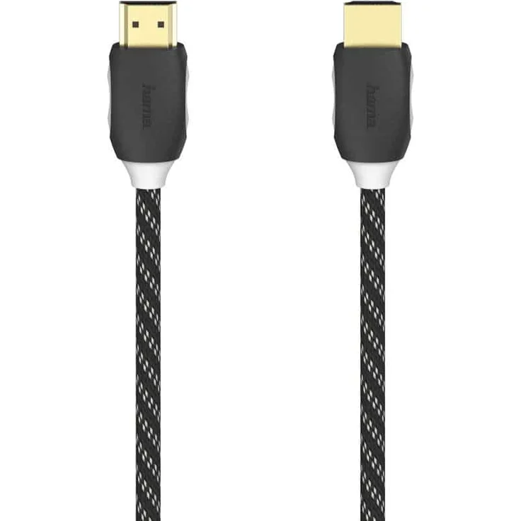 Hama High Speed HDMI Kabel, 18 Gbit/s, Männlich Gerade, Typ A, 3 m, schwarz, vergoldet, mit Ethernet, versandkostenfrei
