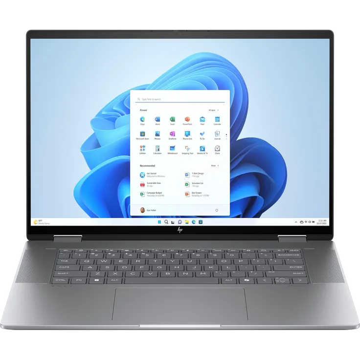 HP Envy x360 16-ad0675ng, 2-in-1 Notebook mit AMD Ryzen 7, 16 GB RAM, 512 GB SSD, 16 Zoll, Silber