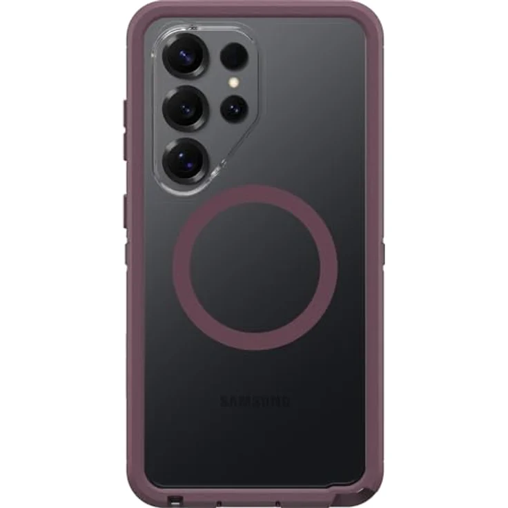 OtterBox Defender Series Pro XT Hülle für Samsung Galaxy S26 Ultra, stoßfest, 7X militarisch getestet, transparent/lila, mit Magneten – Bild 3