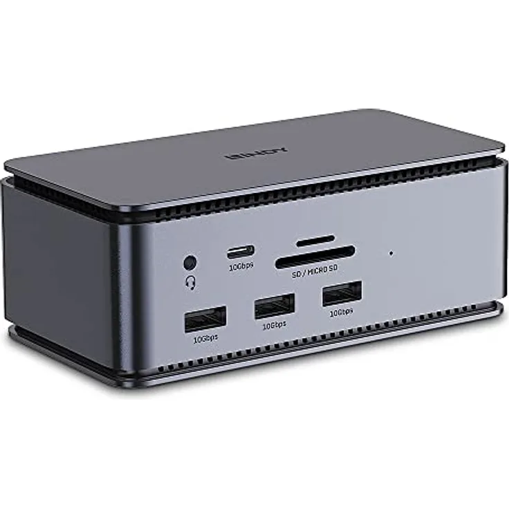 LINDY 43372 DST-Pro USB4, USB C Laptop Docking Station, 15in1, Dual Display, 8k@30Hz oder 2X 4K@60Hz, 4K@120Hz, HDMI 2.1, DP 1.4, MST, 10Gbit/s, USB 3.2 Gen.2, Ethernet, Thunderbolt 3/4, PD 100 Watt
