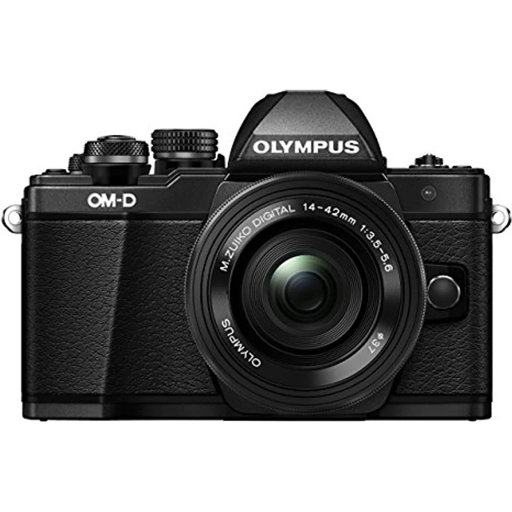 Olympus OM-D E-M10 Mark II Kit, Micro Four Thirds Systemkamera (16 Megapixel, 5-Achsen Bildstabilisator, elektronischer Sucher) + M.Zuiko 14-42mm EZ Zoomobjektiv, schwarz – Bild 1
