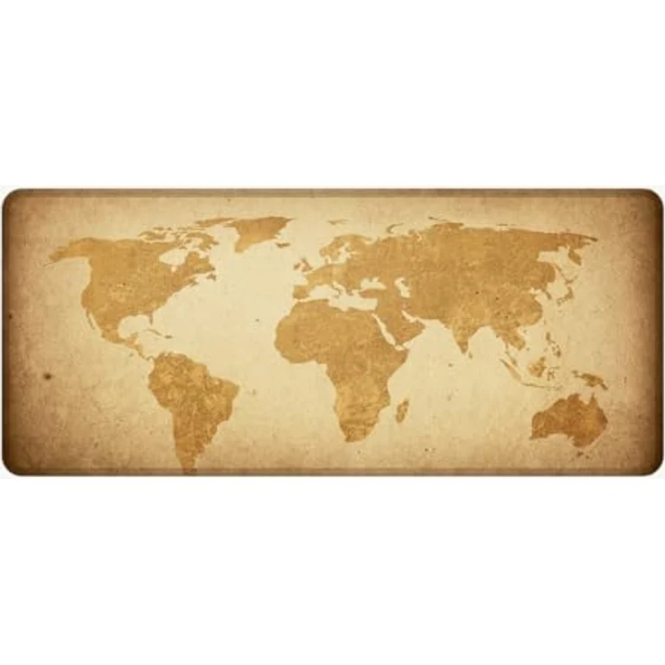 Silent Monsters Gaming und Office Mauspad Größe XXL (90 x 40 cm) Design: Brown Global Map – Bild 2
