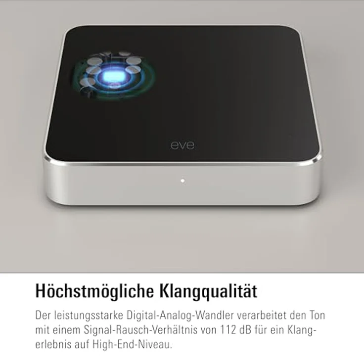 Eve Play – Audiostreaming Adapter für AirPlay, Automatischer Latenzausgleich, Leistungsstarker Digital-Analog-Wandler, DREI Audioausgänge, Apple Home, Ethernet und WiFi – Bild 5