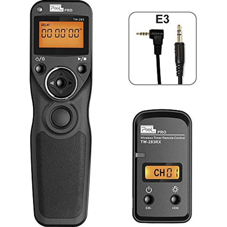 Pixel TW-283 E3 Infrarot-Auslöser Fernauslöser Timer Fernbedienung für Canon Digital SLR Kamera 80D 70D 60D 760D 750D 700D 650D 600D 550D 500D 450D 400D 350D 300D 100D 1300D 1200D 1100D 1000D – Bild 2