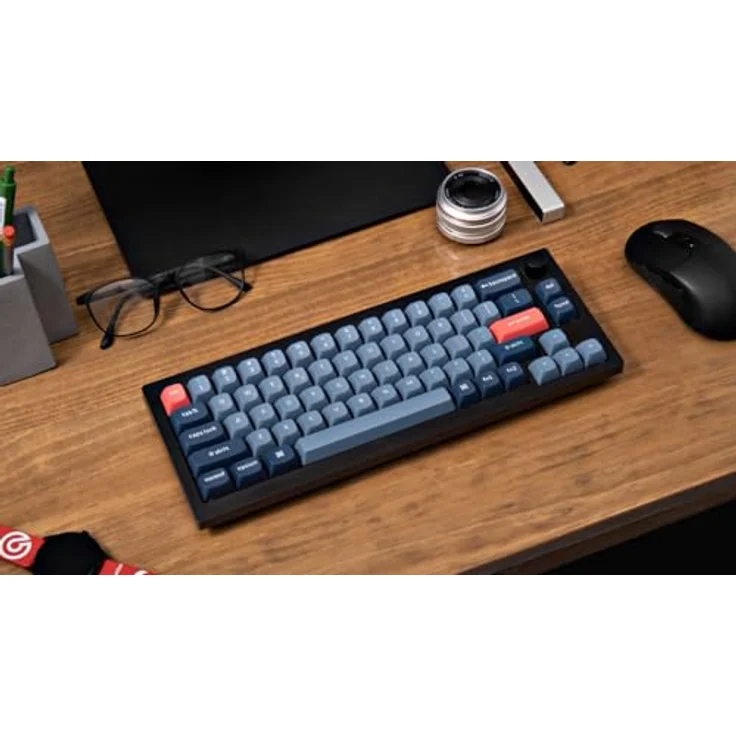 Keychron V2 Max Kabellose Mechanische Tastatur 65%, 2.4 GHz/Bluetooth 5.1/USB, RGB mit QMK/VIA Programmierbarem Knopf, Hot-Swappable Gateron Brown, Gasket Mount für Mac Windows Linux - Schwarz – Bild 5