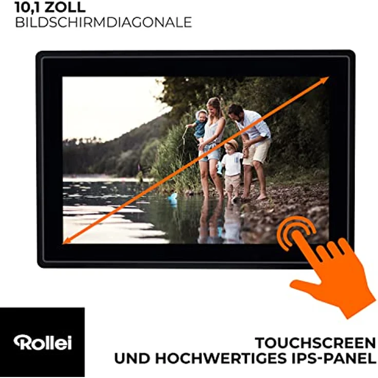 Rollei Smart Frame WiFi 100 in weiß. 10.1 Zoll digitaler Bilderrahmen mit WiFi-Funktion zur Wiedergabe Ihrer Fotos und Videos mit Ton. – Bild 4