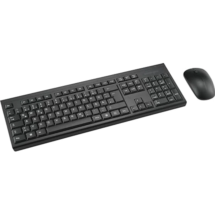 Kensington KM150 EQ Kabelloses Desktop-Set, Quiet-Click-Maus, 63% recyceltes Material, Schwarz – Bild 1