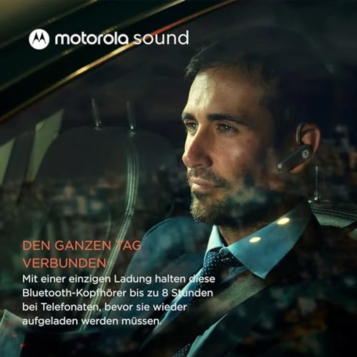 Motorola HK126 In Ear Headset, kabellos Bluetooth® mit 8 Stunden Sprechzeit, Schwarz – Bild 6