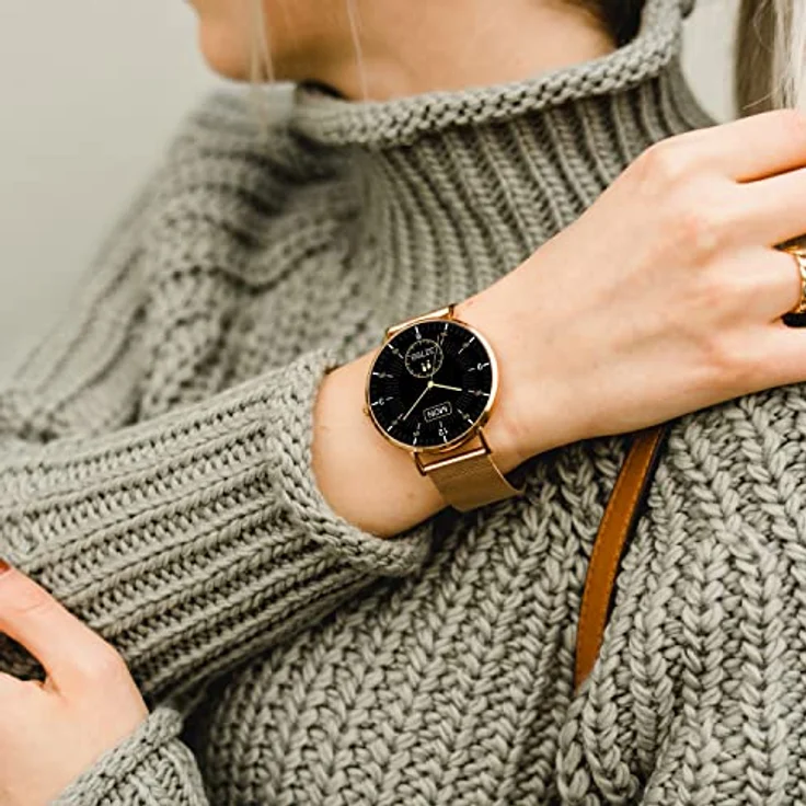 XCOAST Damen Smartwatch SIONA 2, iOS & Android, Rosegold (hell), AMOLED Display, 6,9mm flach, Fitnesstracker Damen, Blutsauerstoff, Herzfrequenz, Blutdruck, wasserfest – Bild 4