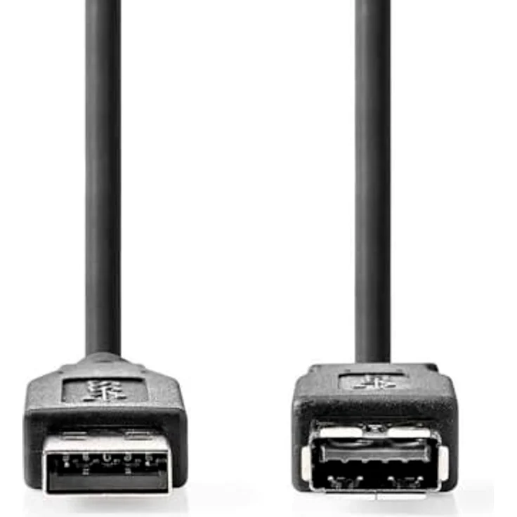 Nedis CCGL61010BK10 USB Kabel, USB Type-A Verlängerung, 1 m, 5 Gbps Datenübertragung, schwarz – Bild 2