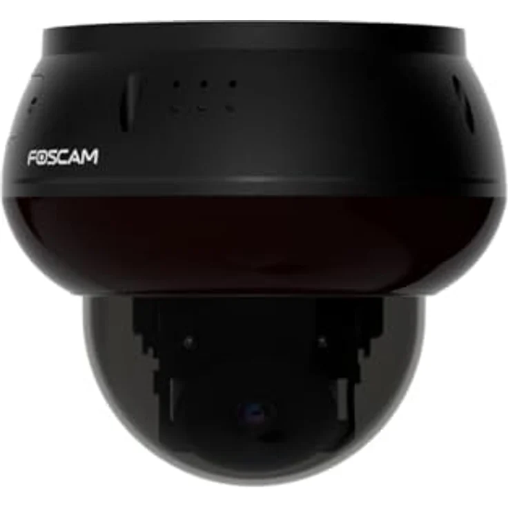 Foscam D8ET 4K 8 MP PoE IP Dome Überwachungskamera mit motorisierter PTZ-Funktion, KI-Personen- und Fahrzeugerkennung, IK10 Vandalismus-Schutz (schwarz) – Bild 1