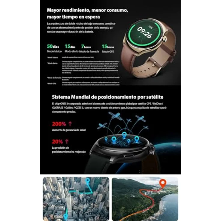 Mibro Lite 3 Pro Smartwatch Braun - AMOLED-Display, Unterstützung für 150 Sportmodi, GNSS-Technologie – Bild 5