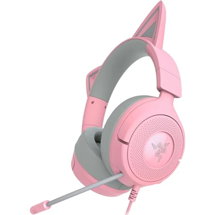 Razer Kraken Kitty V3 X, kabelgebundenes Gaming-Headset mit Over-Ear-Design, RGB-Beleuchtung und flexiblem Mikrofon, Rosa – Bild 1