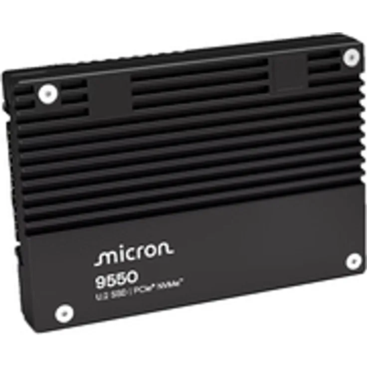 Micron 9550 PRO NVMe U.2 SSD, 30,72 TB, PCIe Gen5, für Rechenzentren und KI-Anwendungen