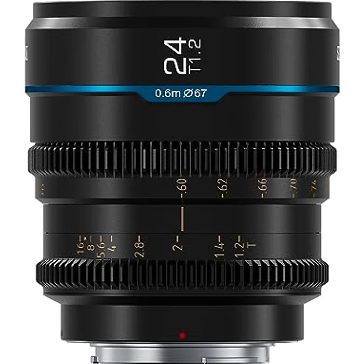 SIRUI Night Walker 24mm Cine-Objektiv, T1.2 mit großer Blende, manuellem Fokus und S35 Abdeckung für M4/3 Kameras, Schwarz – Bild 1