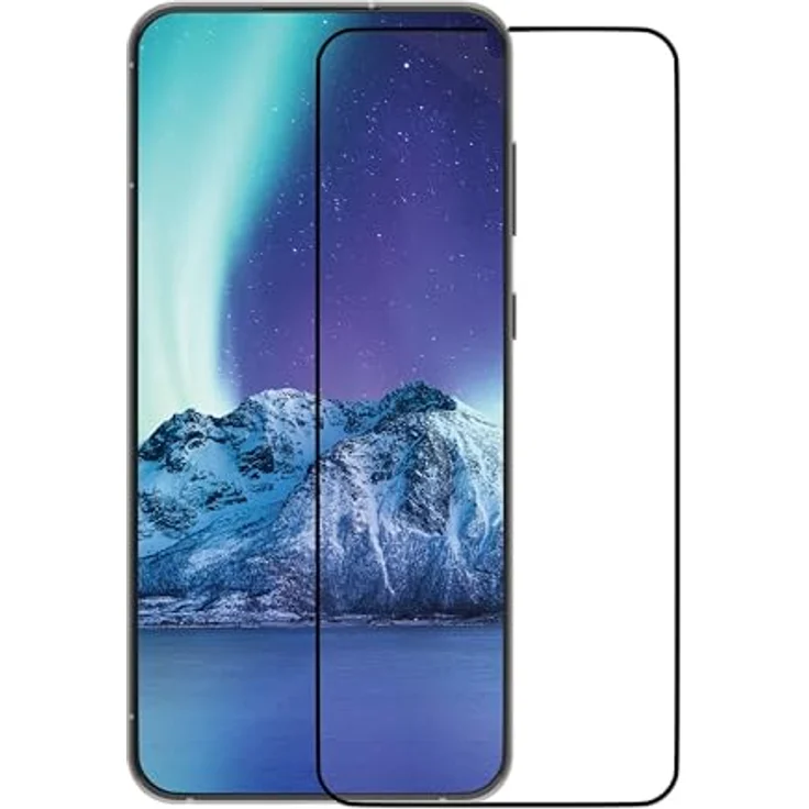 dbramante1928 eco-shield Galaxy S24 Displayschutzfolie, bricht nicht wie Glas, aus recyceltem rPET, 9H Härte, schwarze Kante, antimikrobiell - transparent – Bild 2