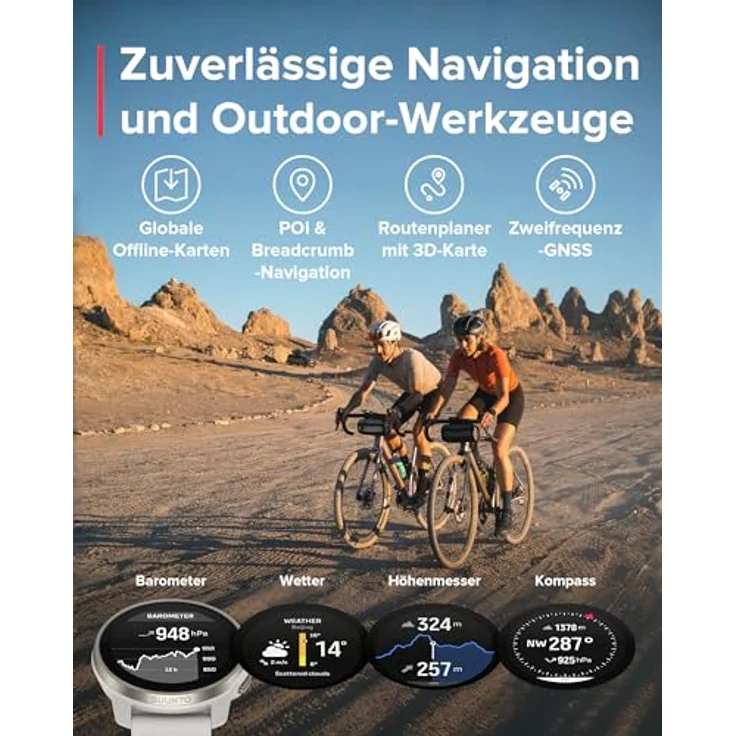 SUUNTO Race S Laufuhr mit AMOLED Touchscreen, Zweifrequenz GPS Sportuhr, HRV & Schlafverfolgung, 50m Wasserdicht - Schwarz – Bild 6