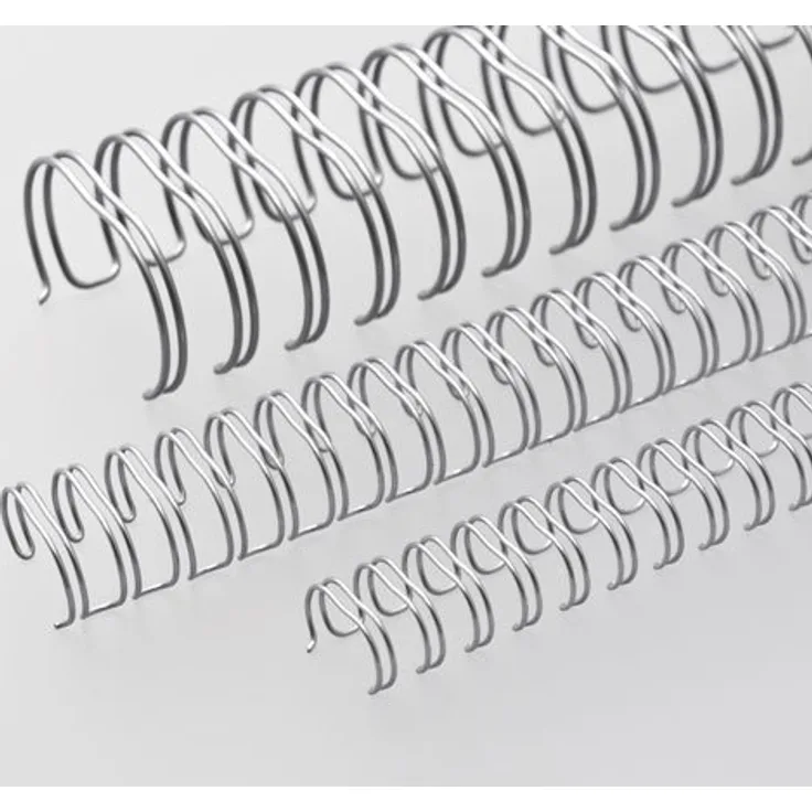 Renz Ring-Drahtkammbindeelemente, 3:1 Teilung, 34 Schlaufen, Durchmesser: 12,7 mm silber