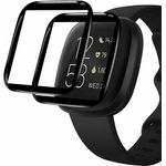 MSM 2X 3D Schutzglas für Fitbit Versa 2 Panzerfolie Display Schutz Full Curved 9H, Smartwatch-Zubehör