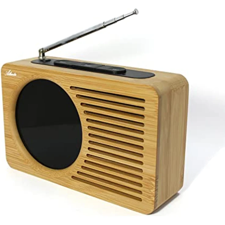 Atlanta Digital-Wecker LED Anzeige mit Radio-Funktion Temperaturanzeige Bambus Gehäuse - 2601 – Bild 2