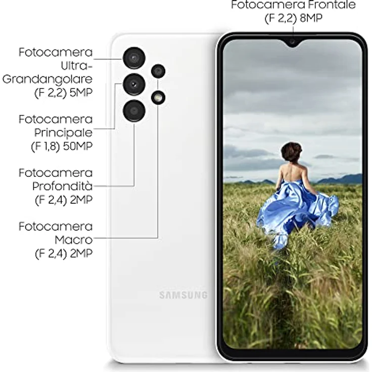 Samsung Galaxy A13 16.8 cm (6.6) Dual SIM Android 12 4G USB Type-C 4 GB 64 GB 5000 mAh White – Bild 4