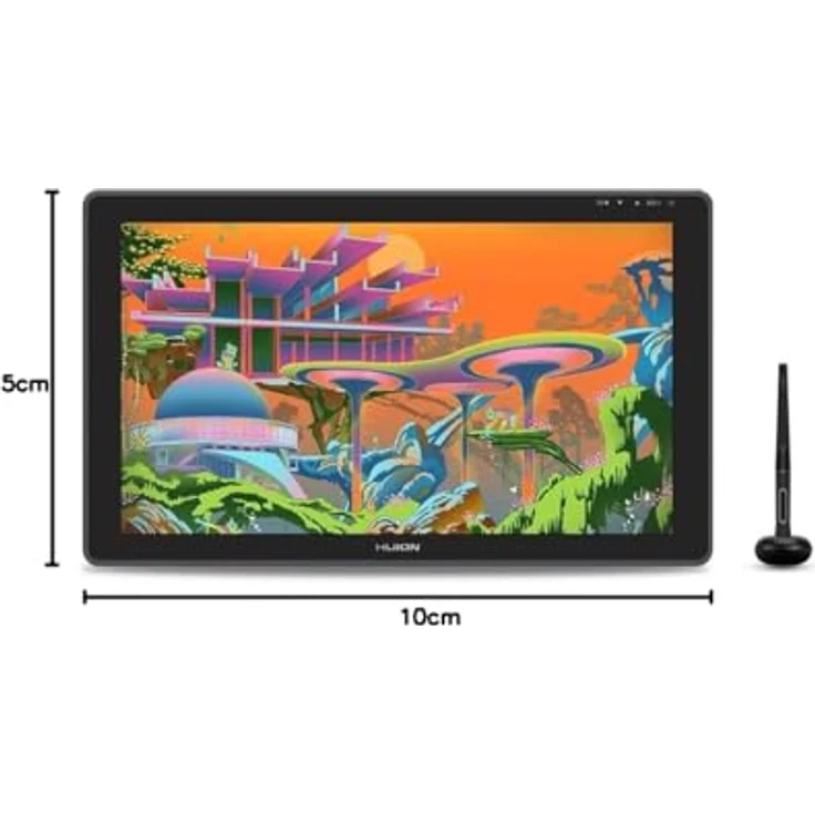 HUION KAMVAS 22 Plus Grafiktablett mit Display, volllaminierter QD-Bildschirm, 140% sRGB, Android-Unterstützung, Schwarz – Bild 11
