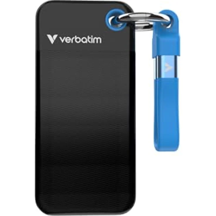 Verbatim Pocket SSD USB 3.2 Gen 2 1TB Black/Blue - Kompakte 1TB SSD mit ultraleichtem Design und 10 Gbps Übertragungsgeschwindigkeit – Bild 1
