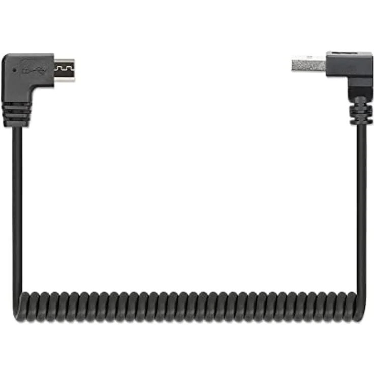 Manhattan Spiralkabel USB-A auf Micro-USB Ladekabel 1m schwarz – Bild 3