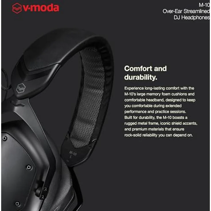 V-Moda M-10, Kompakter DJ-Kopfhörer mit Doppelmembrantreibern, hervorragender Isolation und zwei abnehmbaren Kabeln – Bild 4
