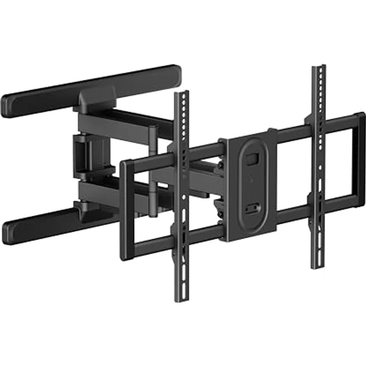 HALTERUNGSPROFI Wandhalterung Neigbar Schwenkbar bis 86 Zoll 60kg VESA max. 600x400 für LCD und LED TV Fernseher von Panasonic, Sony, Samsung, LG und Toshiba WMSXL5, Premium Wandhalterung mit geringem Wandabstand 6,6 cm bis 48 cm, flexibel neig- und schwenkbar - Silber – Bild 1