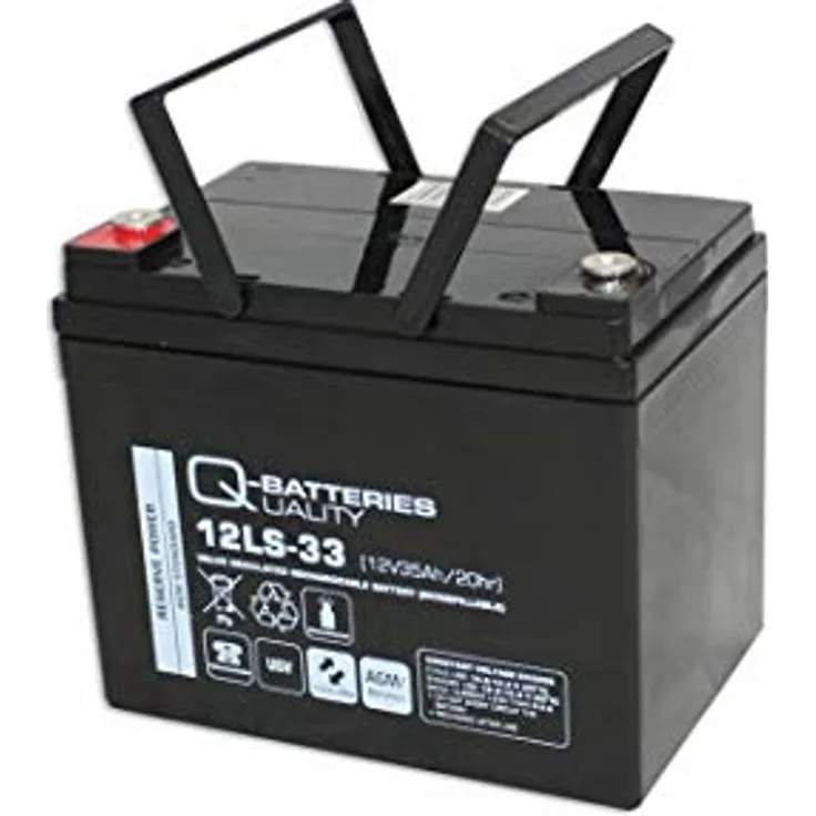 Q-Batteries 12LS-33 / 12V - 35Ah Blei Akku Standard-Typ AGM - 10 Jahres-Typ, wartungsfrei ventilreguliert