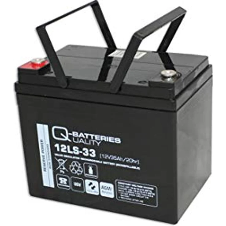 Q-Batteries 12LS-33 / 12V - 35Ah Blei Akku Standard-Typ AGM - 10 Jahres-Typ, wartungsfrei ventilreguliert – Bild 1