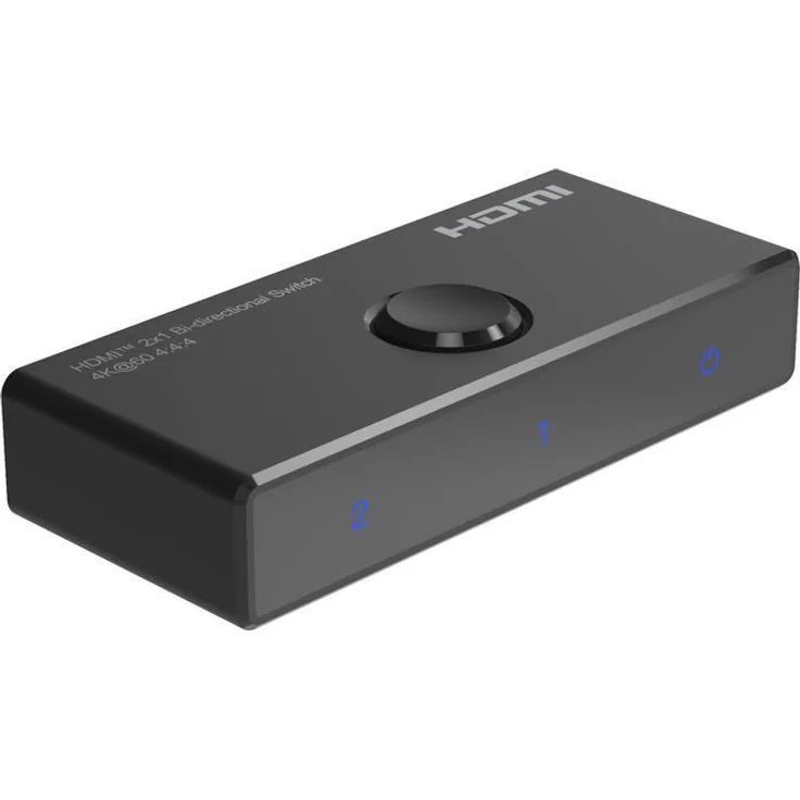 Microconnect VGA-Switch, bidirektional 4K@60Hz, 4:4:4 HDR, 2 x HDMI, Desktop