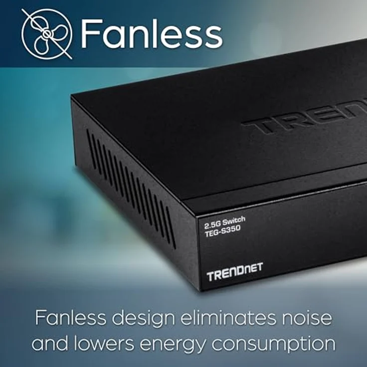 Trendnet TEG-S350 5-Port unverwalteter 2,5G Switch Wandmontierbar Lüfterloses Design – Bild 6