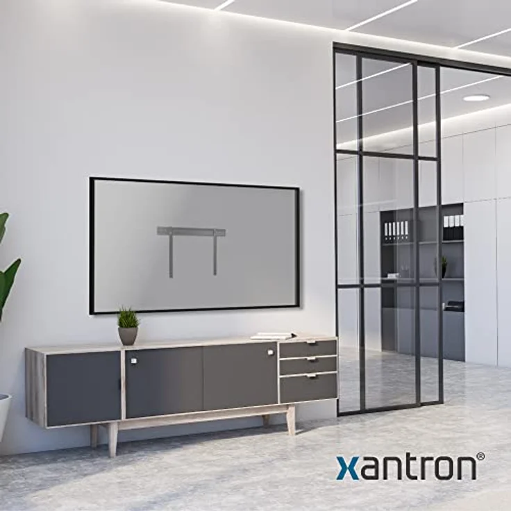 Xantron® PRO-SS800 Ultraslim  Feste Wandhalterung für Fernseher 37-80 Zoll, VESA 200x200 bis 800x400, max. 65kg, flach, Minimaler Wandabstand 9mm - inkl. Montagematerial – Bild 5