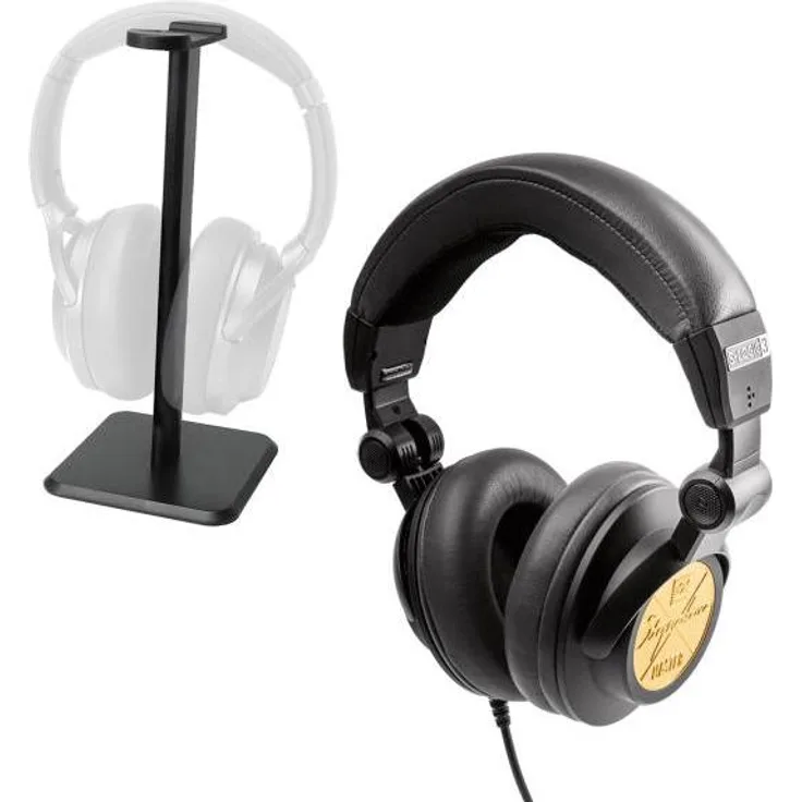 Ultrasone Signature Master MkII, Professioneller Studio-Kopfhörer mit S-Logic Technologie und Tischstativ, Merino-Leder polstern
