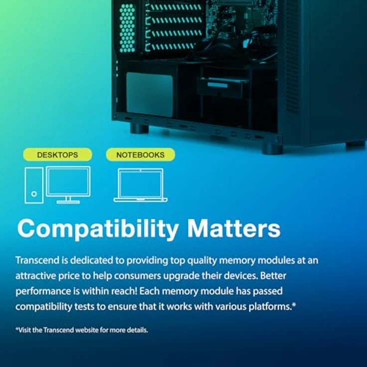 Transcend JM3200HLE-16G Arbeitsspeicher 16 GB DDR4 3200 MHz Arbeitsspeicher Modul (16 GB, DDR4, 3200 MHz, U-DIMM) - Preisvergleich – Bild 6