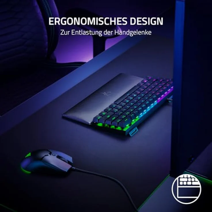 Razer Ergonomische Handgelenkauflage für Mini-Tastaturen, schwarz – Bild 4