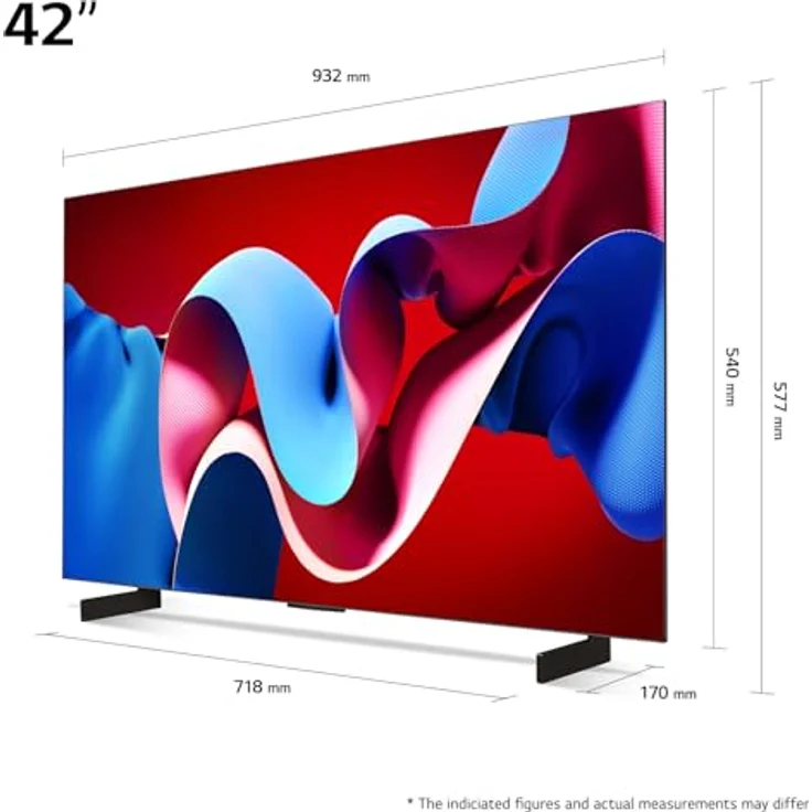 LG OLED42C47LA TV 42" (106 cm) OLED evo Fernseher (α9 Gen7 4K AI-Prozessor, Dolby Vision, bis zu 120Hz) [Modelljahr 2024], Schwarz – Bild 3