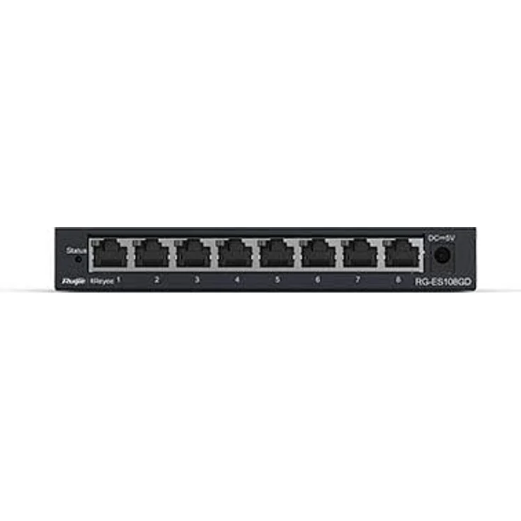 Rouijie Networks RG-ES108GD, 8-Port 10/100/1000Mbps Unmanaged Desktop Switch mit Stahlgehäuse und intelligentem PoE-Management – Bild 3
