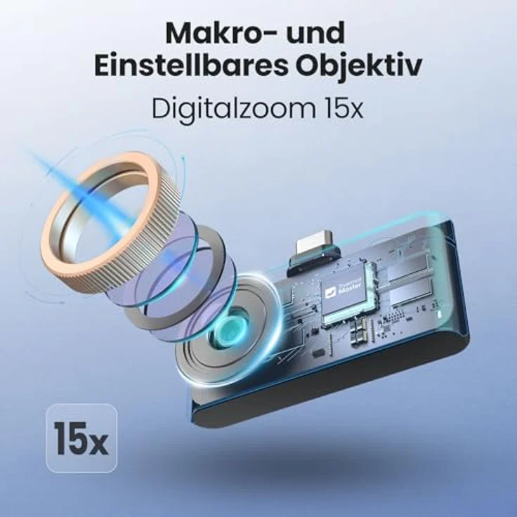 Thermal Master P3 Wärmebildkamera, Infrarot Kamera mit 512x384 Auflösung, -20℃-600℃ Temperaturbereich, manuelles Fokus-Objektiv, 15-fach digitaler Zoom, schwarz – Bild 3