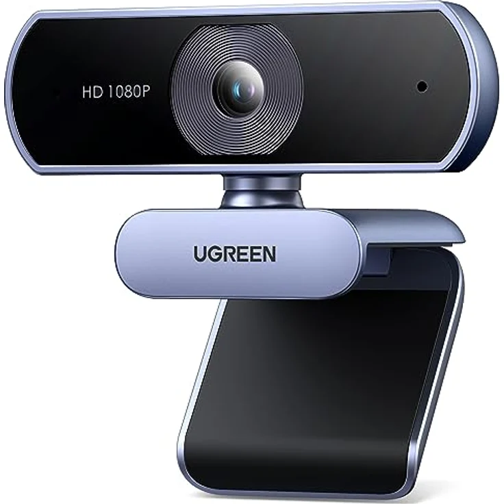Ugreen Webcam Ugreen Kamera internetowa z mikrofonem Ugreen 15728 USB (srebrna), Grau – Bild 1