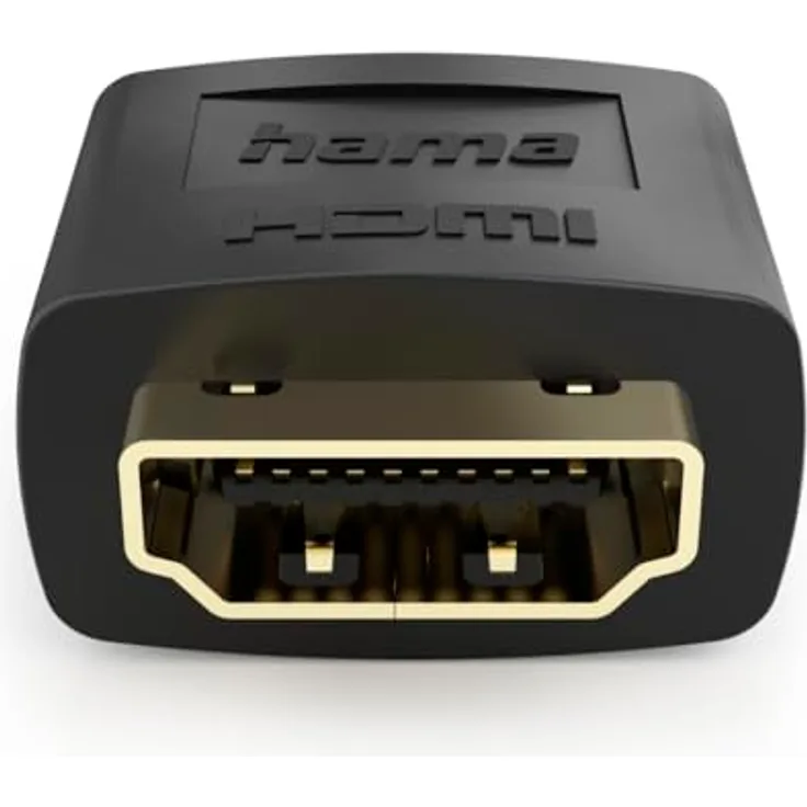 Hama 205173 HDMI Kabel, Weiblich Gerade auf HDMI Typ A (Standard), Schwarz, mit Audio Return Channel (ARC)